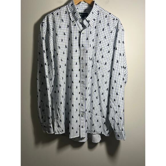 Men's Kevin's Plantation Collection Long Sleeve Button down  XL NWT Dog Print - Picture 1 of 10